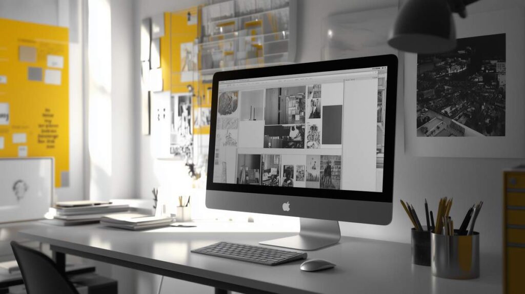 Un site internet sur Wordpress dans un bureau